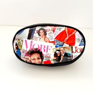 Michelle Obama Black Patent Leather Fanny Pack Women's Crossbody Purse